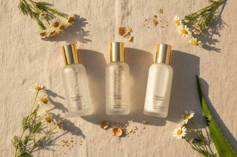 Gentle yet effective cleansers removing impurities and balancing skin barrier