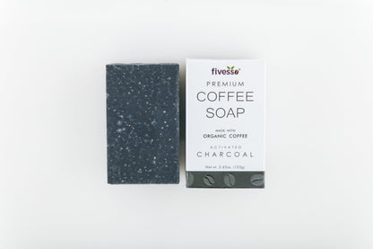 Activated Charcoal & Coffee Exfoliating Soap Bar – 3.65 oz