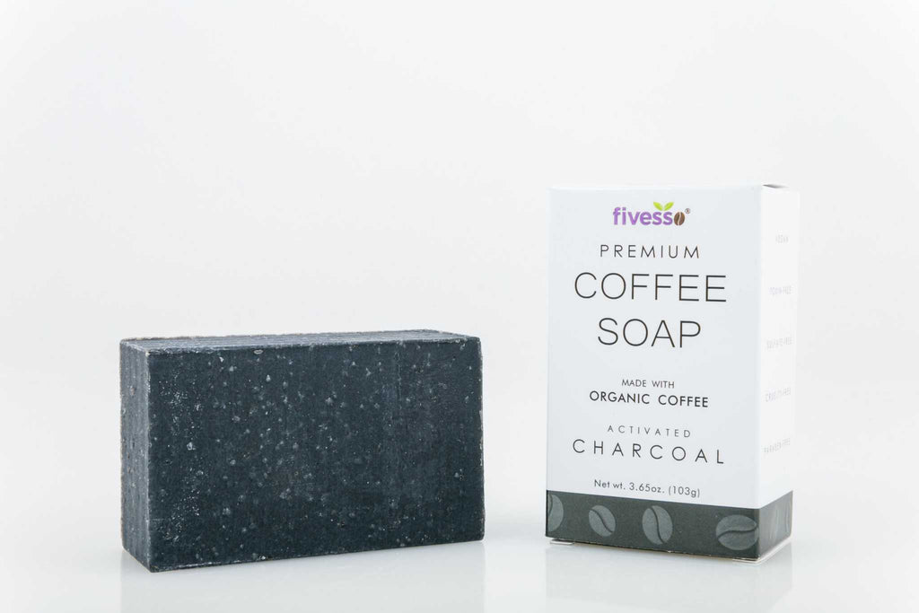 charcoal coffee exfoliating soap bar