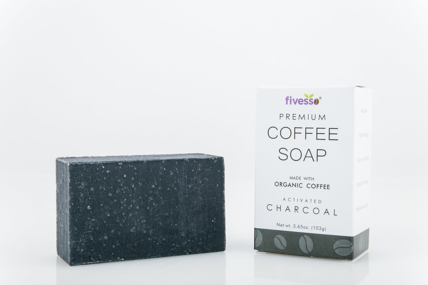 Activated Charcoal & Coffee Exfoliating Soap Bar – 3.65 oz