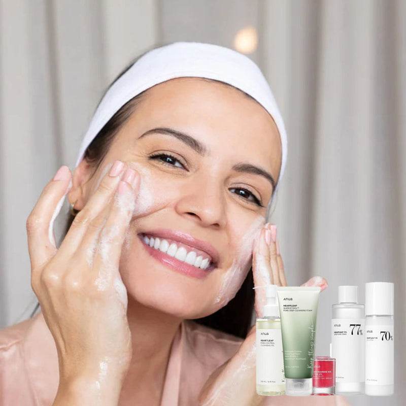 Ultimate Nighttime Skincare Set with cleanser, moisturizer, and serum for hydrating and nourishing evening skincare routine